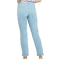 NYDJ Women's Margot Cuffed Ankle Straight Leg Girlfriend Jeans Blue Size 16