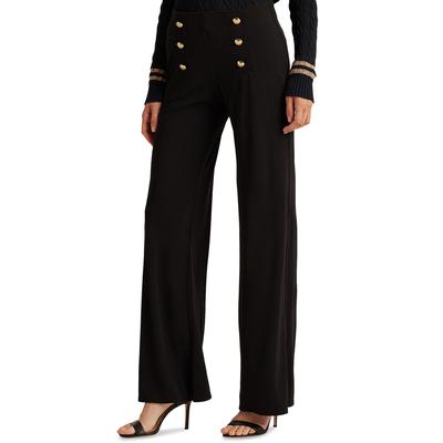 Lauren Ralph Lauren Stretch Jersey Wide-Leg Pants - Polo Black