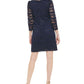 Jessica Howard Women's Lace Stretch Sheath Dress Blue Size 12 Petite