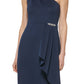 Jessica Howard Women's Ruffled High Low Dress Blue Size 10Petite