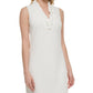 Jessica Howard Women's Ruffle Neck Shift Dress White Size 6