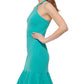 Vince Camuto Women's Ruffled Hem Halter Dress Green Size Small