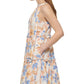 Vince Camuto Women's Floral Print Tiered Dress Blue Size 12