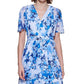 Jessica Howard Women's Tie Waist Chiffon Dress Blue Size 14