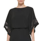 Jessica Howard Women's Lace Inset Blouson Dress Black Size 6