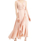 Taylor Women's Chiffon High Low Maxi Dress Pink Size 12