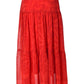 Taylor Women's Printed One Shoulder Maxi Dress Red Size 6