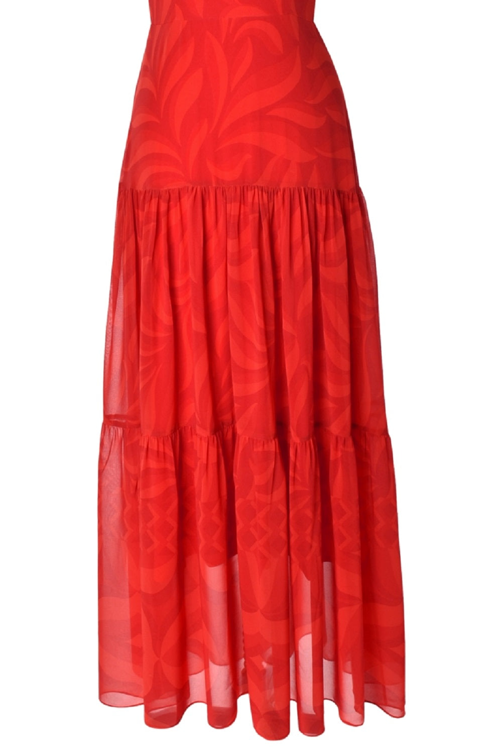 Taylor Women's Printed One Shoulder Maxi Dress Red Size 6