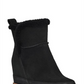 UGG Malvella Waterproof Boot with Genuine Shearling Trim in Black Suede Size 10