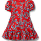 Janie and Jack Kids' Short Sleeve Dress in Red Size 8