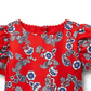 Janie and Jack Kids' Short Sleeve Dress in Red Size 8