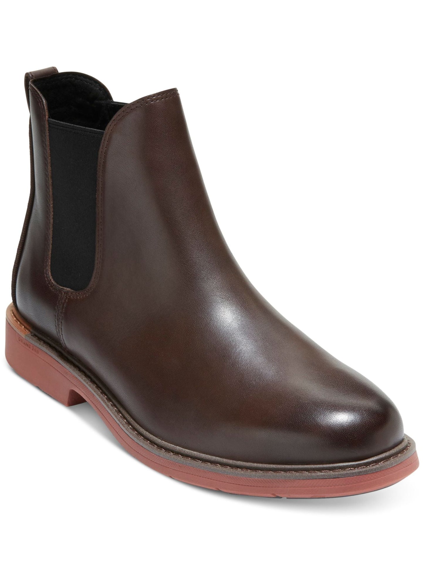 Cole Haan Men's Pull Tab Goring Cushioned Go to Round Toe Block Heel Brown Size 10 M