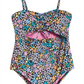 Hobie Kids' Dainty Cutout One-Piece Swimsuit In Black Size 14