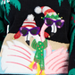 Hooked Up by IOT Junior's Sequined Embroidered Sweater Black Size Medium