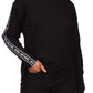 Michael Kors Women's Waffled Logo Tape Sleeve Top Black Size Petite Medium