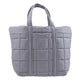 Michael Kors Women's Stirling Small Quilted Padded Tote Bag Grey