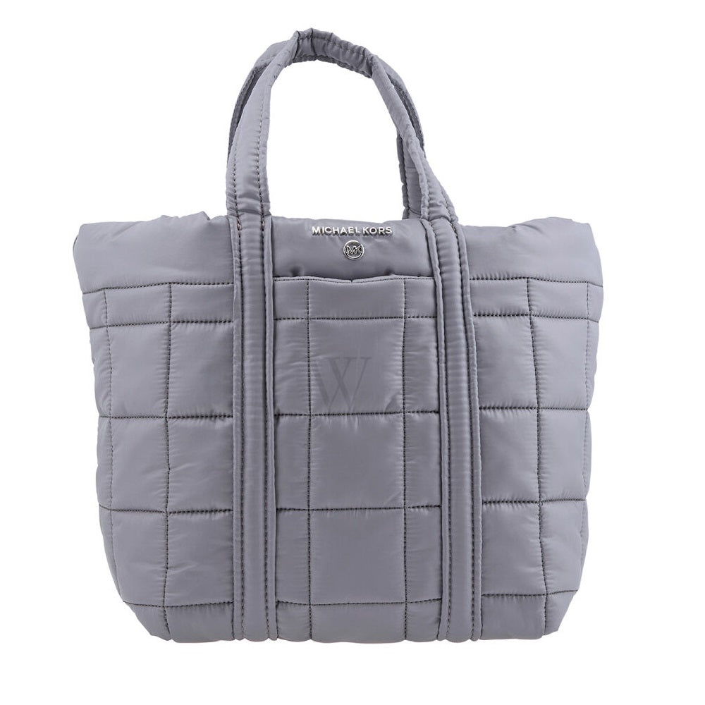 Michael Kors Women's Stirling Small Quilted Padded Tote Bag Grey