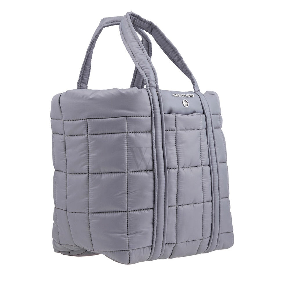 Michael Kors Women's Stirling Small Quilted Padded Tote Bag Grey