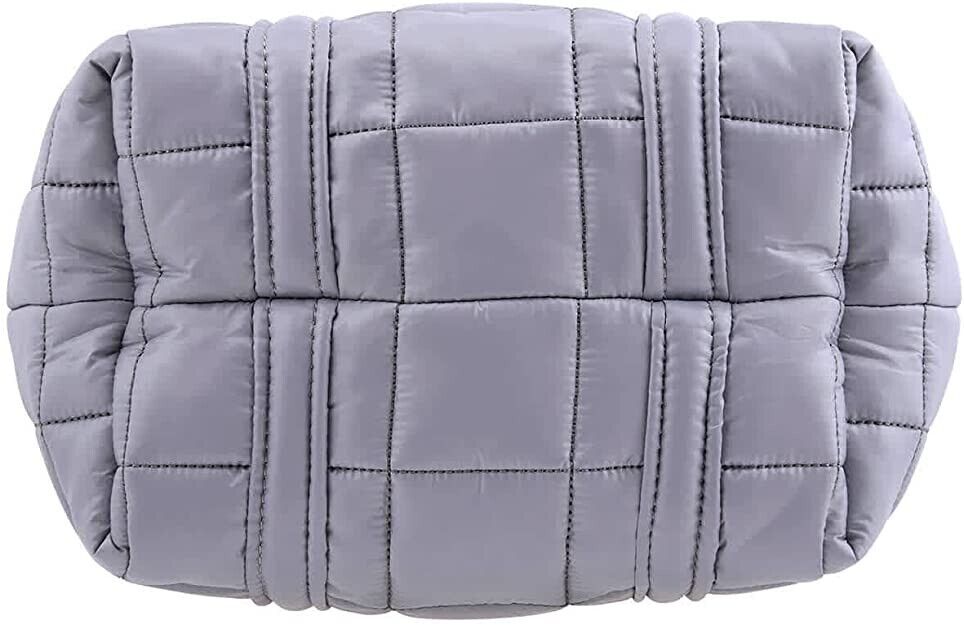 Michael Kors Women's Stirling Small Quilted Padded Tote Bag Grey