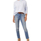 Vince Camuto Women's Center Seam Crewneck Sweater Blue Size Medium