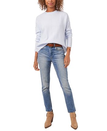 Vince Camuto Women's Center Seam Crewneck Sweater Blue Size Medium