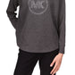 Michael Kors Women's Rhinestone Long Sleeve Top Gray Size Petite Medium