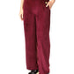 Michael Kors Women's Velour Straight Leg Pants Red Size Medium