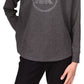 Michael Kors Women's Rhinestone Logo Waffle Knit Top Gray Size X-Small