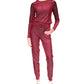 Michael Kors Women's Velvet Shimmery Long Sleeve Top Red Size X-Large
