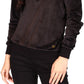 Michael Kors Women's Velour Off The Shoulder Top Black