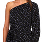 Michael Kors Women's One Shoulder Tie Waist Tunic Top Blue Size Small