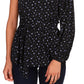 Michael Kors Women's One Shoulder Tie Waist Tunic Top Blue Size Small
