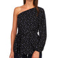 Michael Kors Women's One Shoulder Tie Waist Tunic Top Blue Size Small