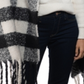 INC International Concepts Women's Buffalo Check Blanket Scarf Black Size Regular