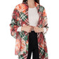 Giani Bernini Women's Plaid Floral Oblong Wrap Scarf Red Size Regular