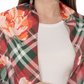 Giani Bernini Women's Plaid Floral Oblong Wrap Scarf Red Size Regular