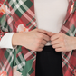 Giani Bernini Women's Plaid Floral Oblong Wrap Scarf Red Size Regular