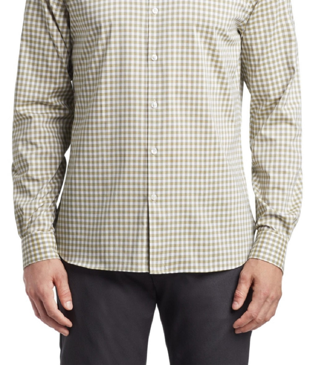 Van Heusen Men's Slim Fit Never Tuck Dress Shirt Yellow Size 32X33
