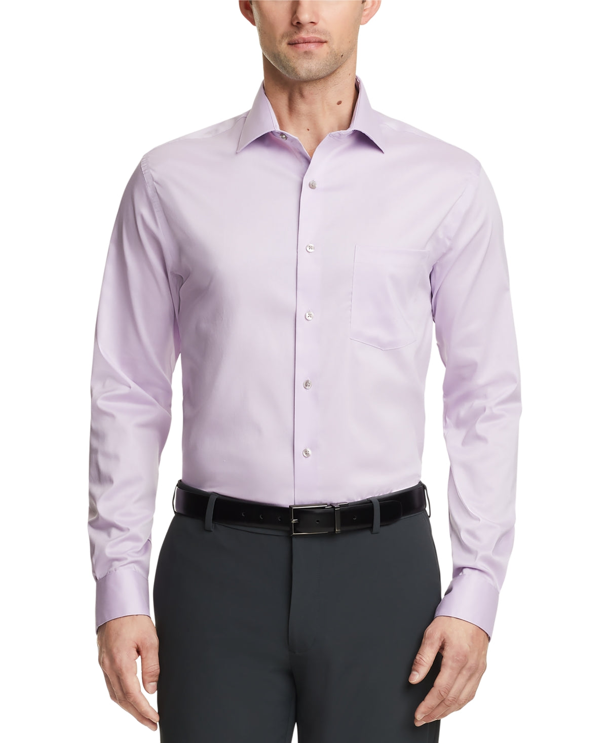 Van Heusen Men's Regular Fit Ultraflex Dress Shirt Purple Size 32X33