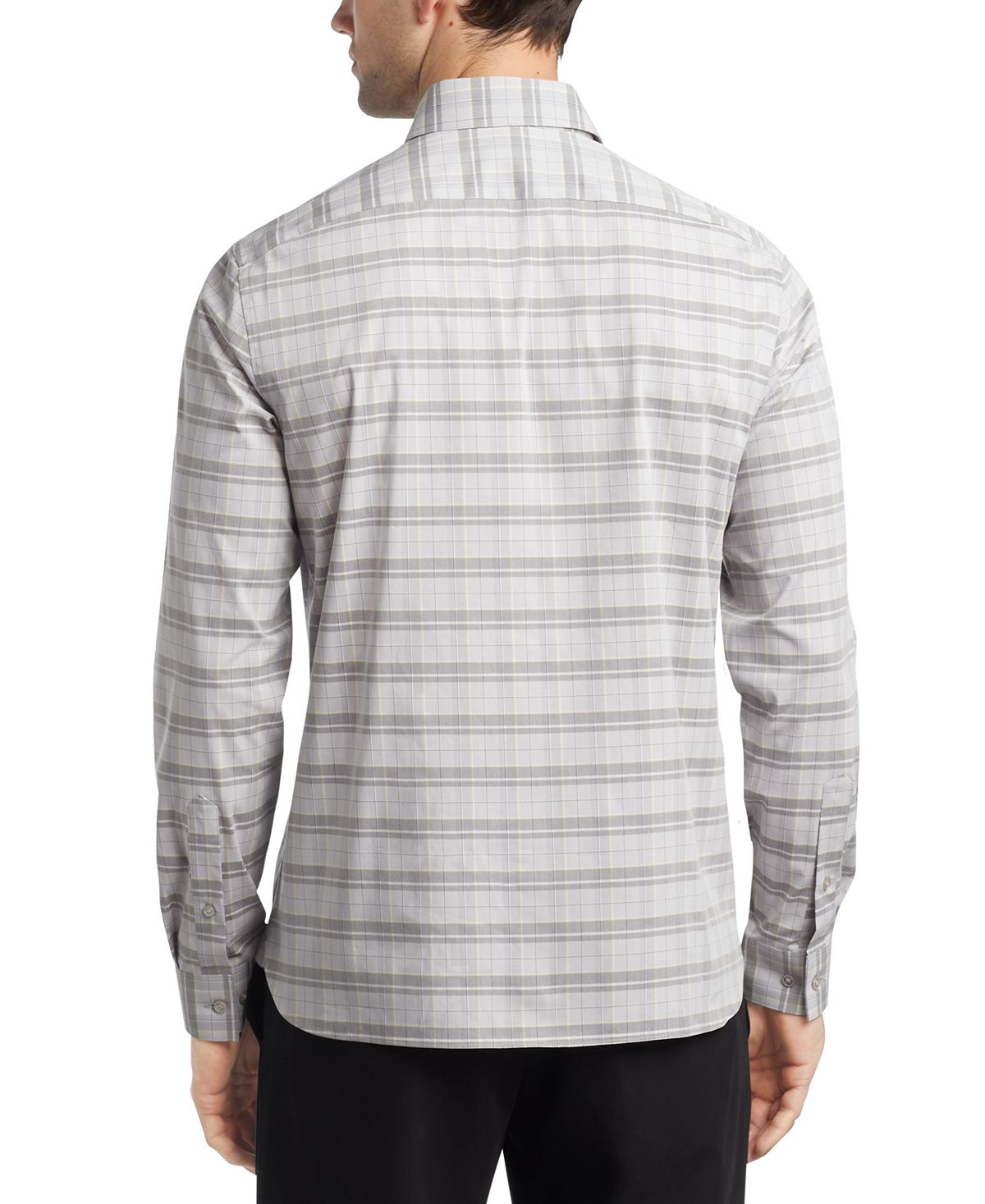 Van Heusen Men's Even Temperature Never Tuck Slim Fit Dress Shirt Gray Size 32X33