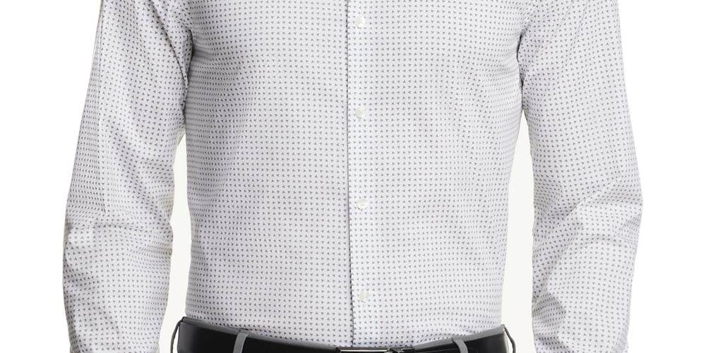 Van Heusen Men's Even Temp Never Tuck Slim Fit Dress Shirt White Size 16X32X33