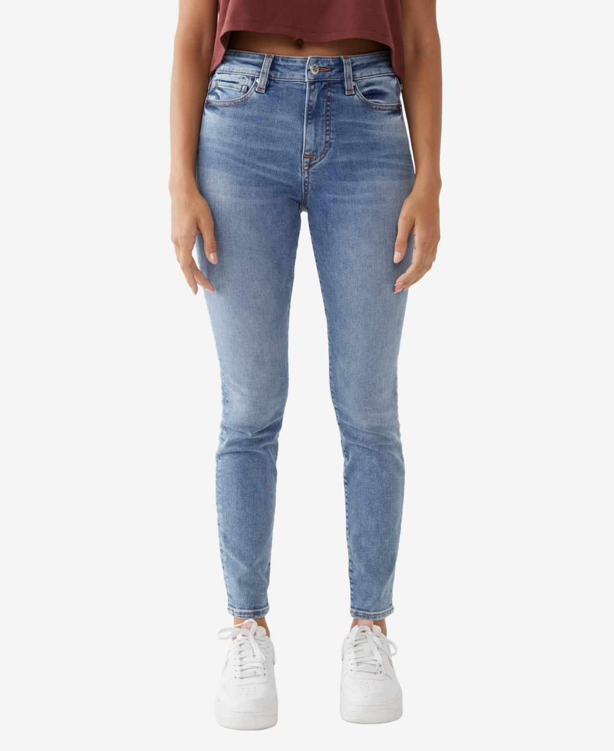 True Religion Women's Halle High Rise Skinny Jeans Blue Size 24