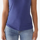 True Religion Women's Ombre Foil Logo Short Sleeve T-Shirt Blue Size X-Small