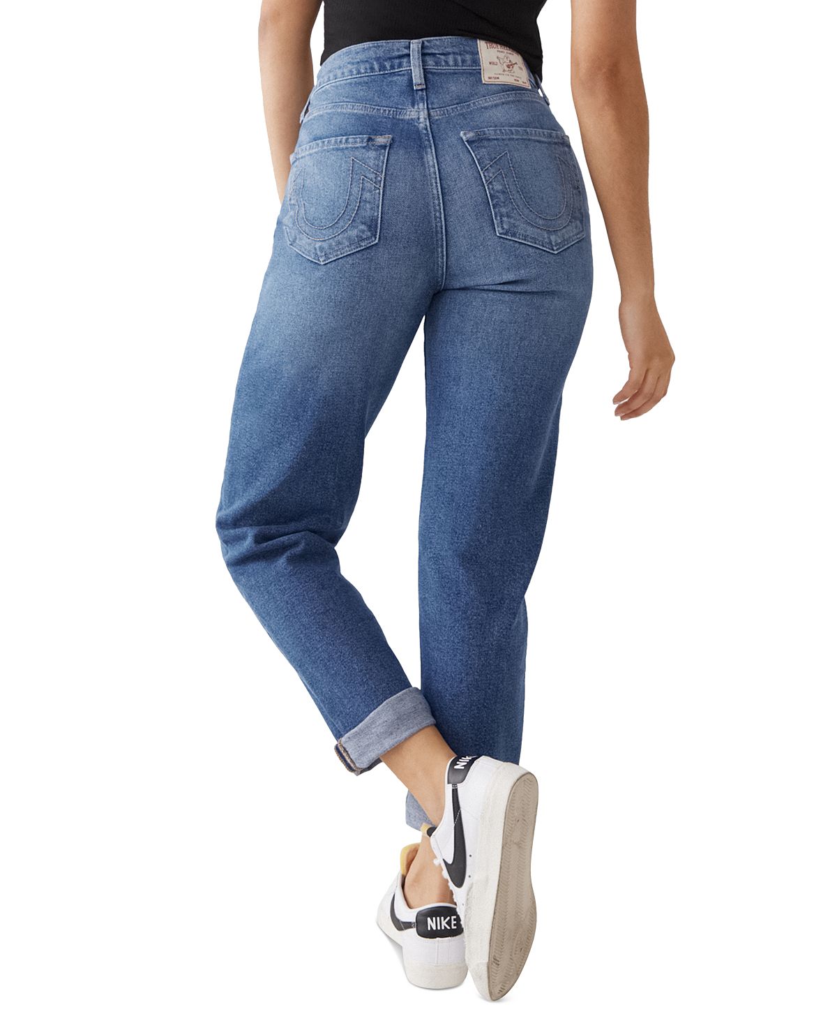 True Religion Women's Straight Leg High Rise Jeans Blue Size 33
