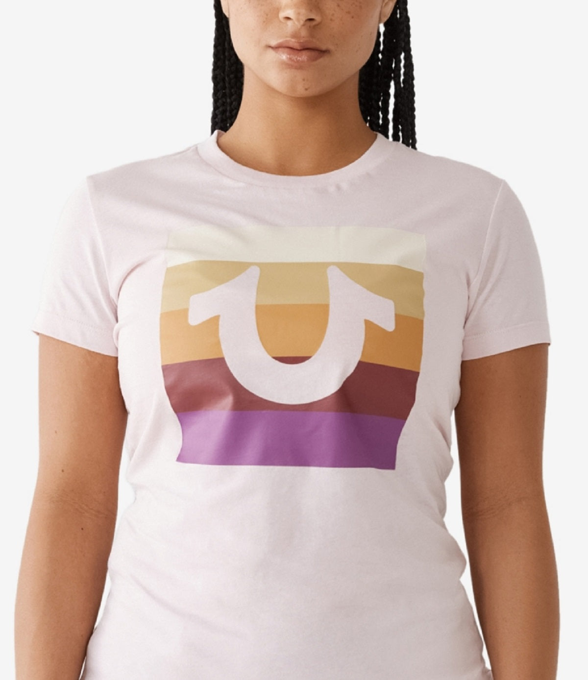 True Religion Women's Slim Crew Short Sleeve T-Shirt Purple Size Small