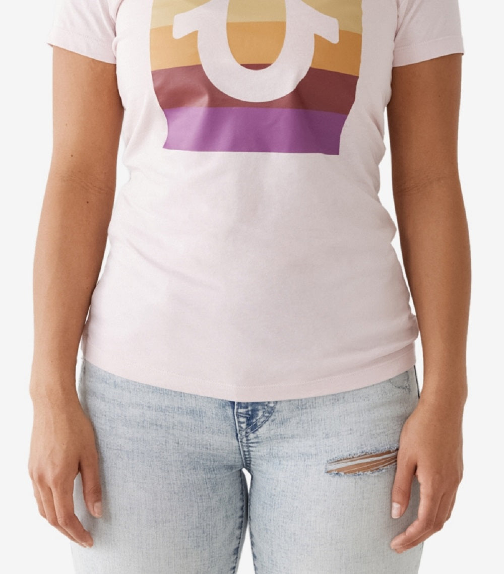True Religion Women's Slim Crew Short Sleeve T-Shirt Purple Size Small