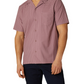 DKNY Men's Hertford Regular Fit Stretch Geo Print Camp Shirt Red Size Medium