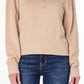Earnest Sewn Women's French Terry Henley Top Brown Size Medium