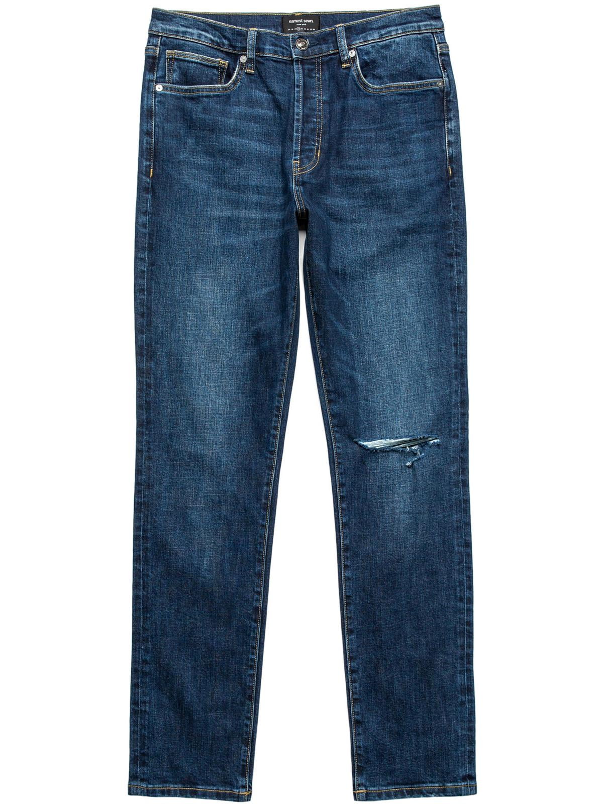 Earnest Sewn Men's Bryan Slouchy Slim Denim Jeans Blue Size 38