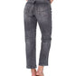 Earnest Sewn Women's Faded Denim Straight Leg Ankle Jeans Gray Size 34